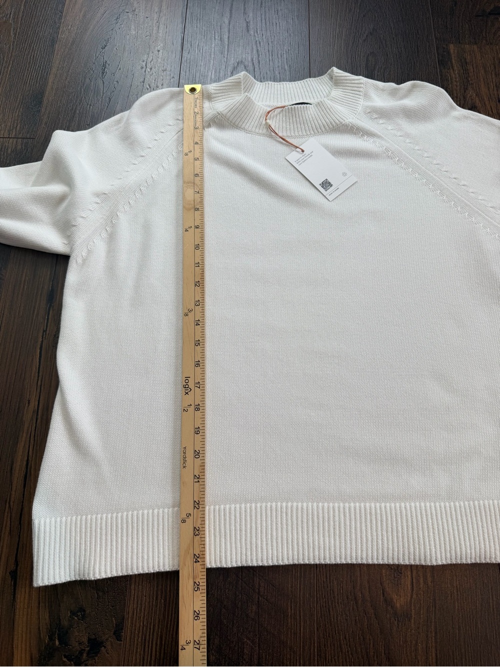 Quince Women’s 100% Organic Cotton Mock Neck Sweater Ivory NWT Size Large - Picture 8 of 10